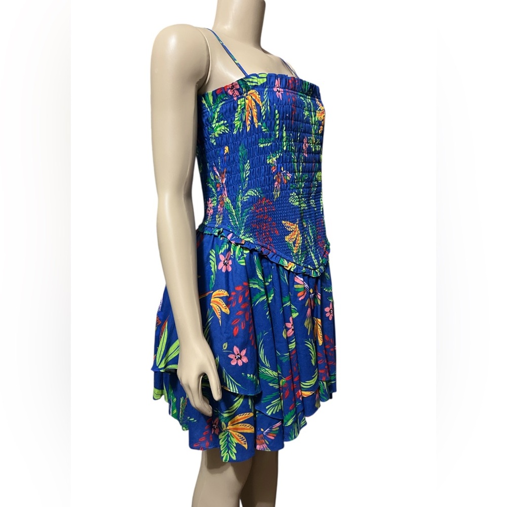 NWT Chelsea & Violet Sz L Yvette Sleeveless Smocked Yvette Dress Linen Blend